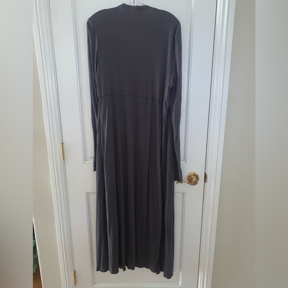 LAmade Heathered Gray Floor Length Cardigan with Side Slits. Made In The USA. - Picture 6 of 6